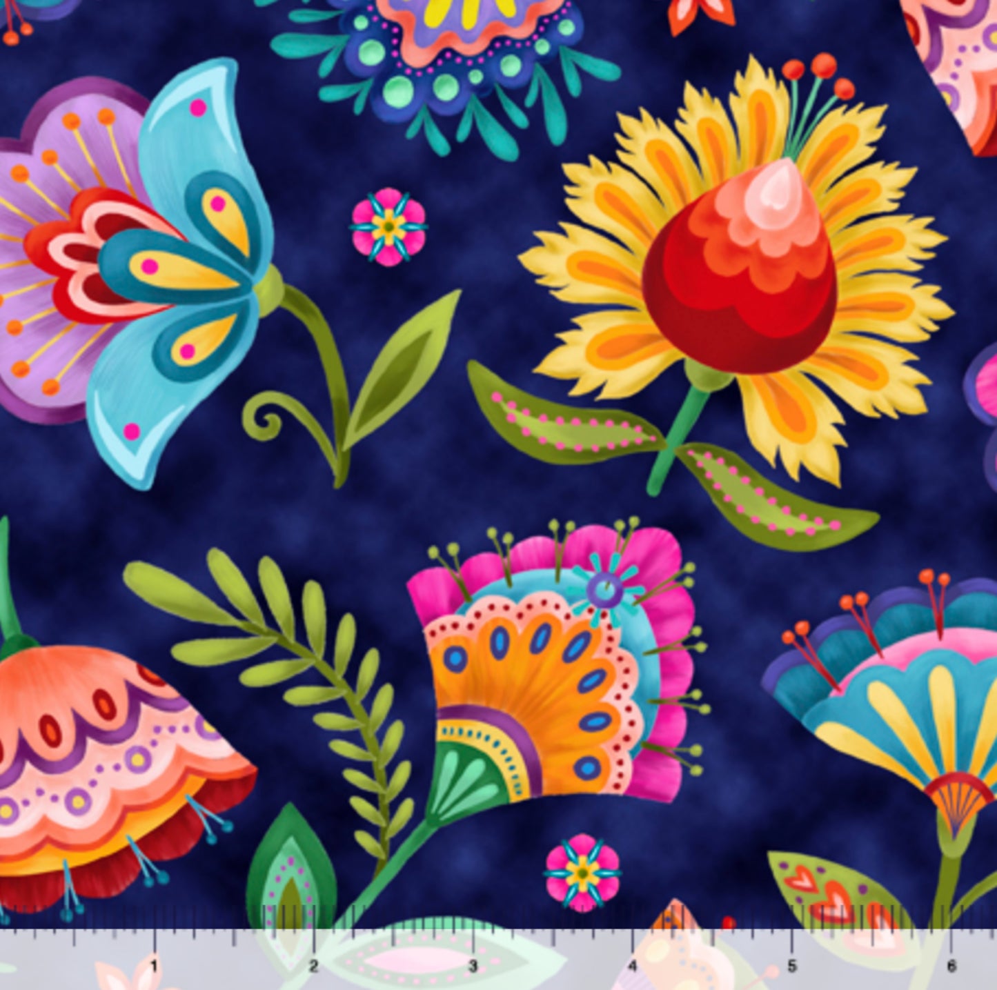 Fabric By The Yard - Decorative Flowers - Make Today Beautiful QT Fabrics 29188 N