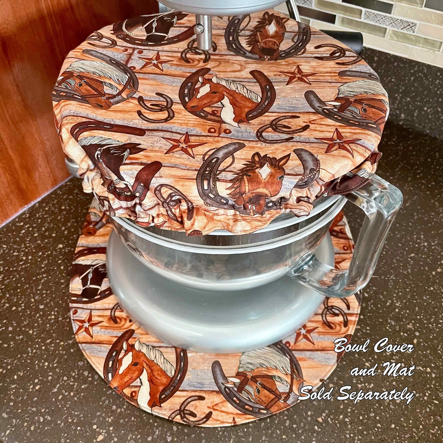 Stand Mixer Bowl Covers - Horses and Horseshoes