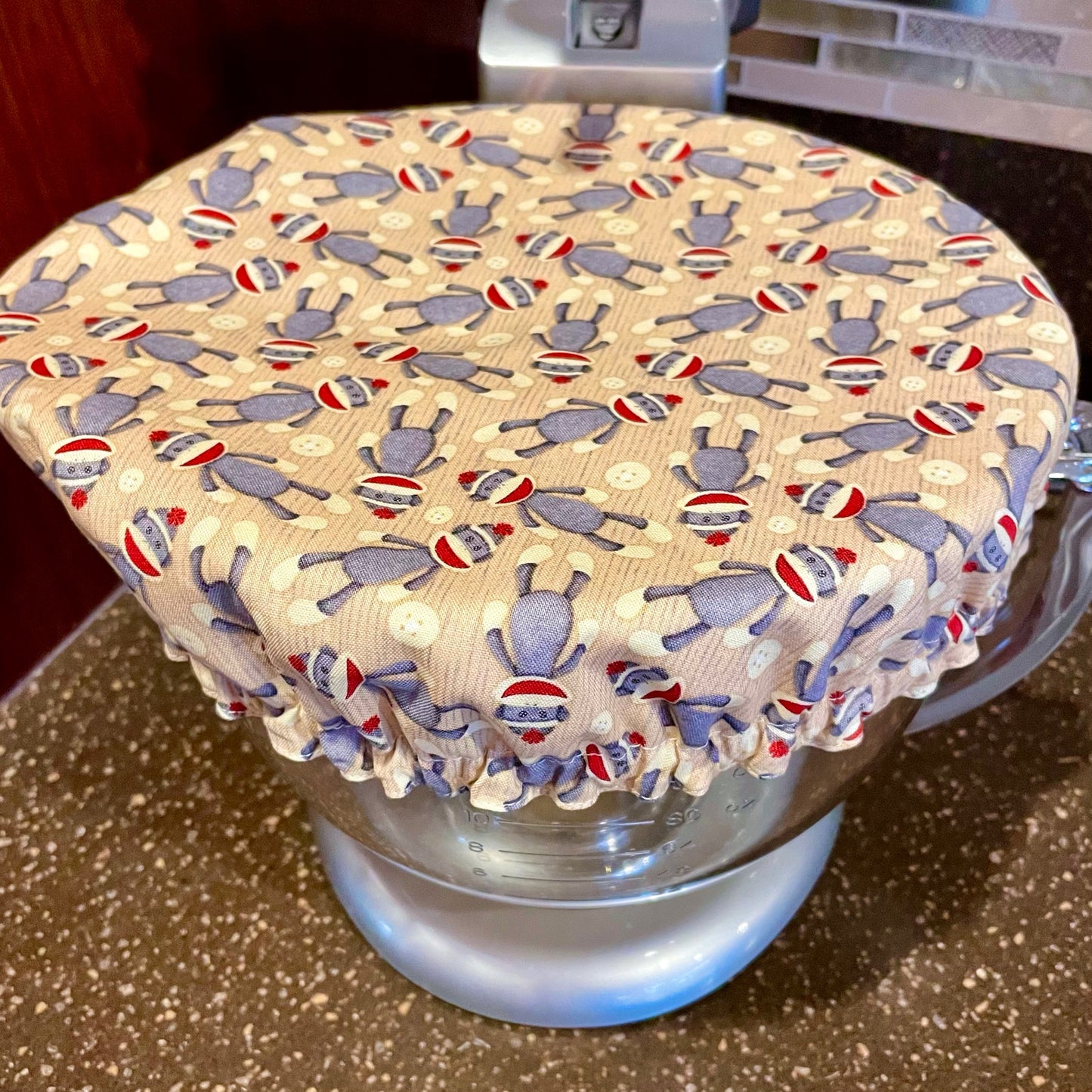 Stand Mixer Bowl Covers - Sock Monkeys