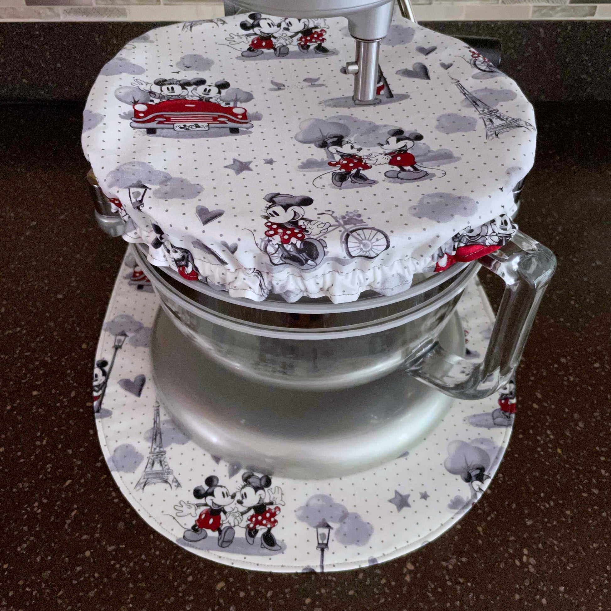 Mickey and Minnie bowl Cover and Stand Mixer Slider Mat