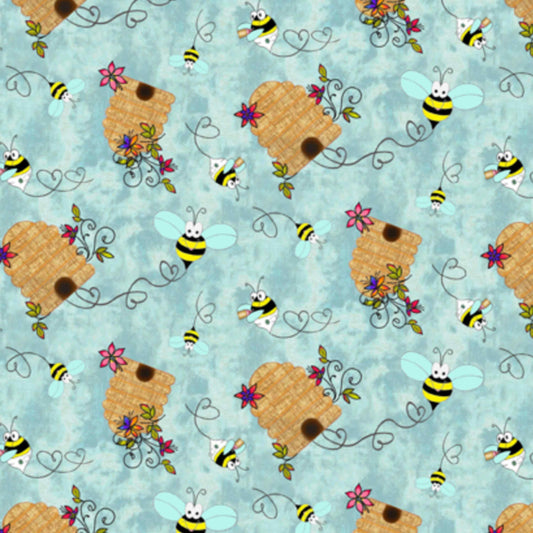 Fabric By The Yard - Beehives - Bee Boppin' Collection -  28595-Q - QT Fabrics