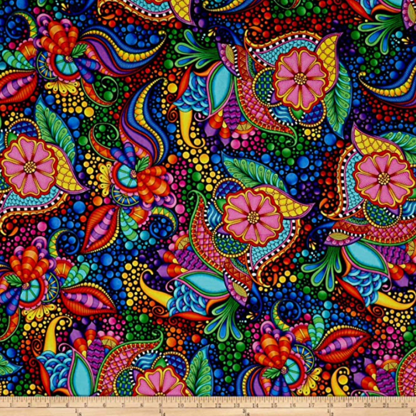 Carnivale Floral Geometric Multi - 26369-JX - QT Fabrics