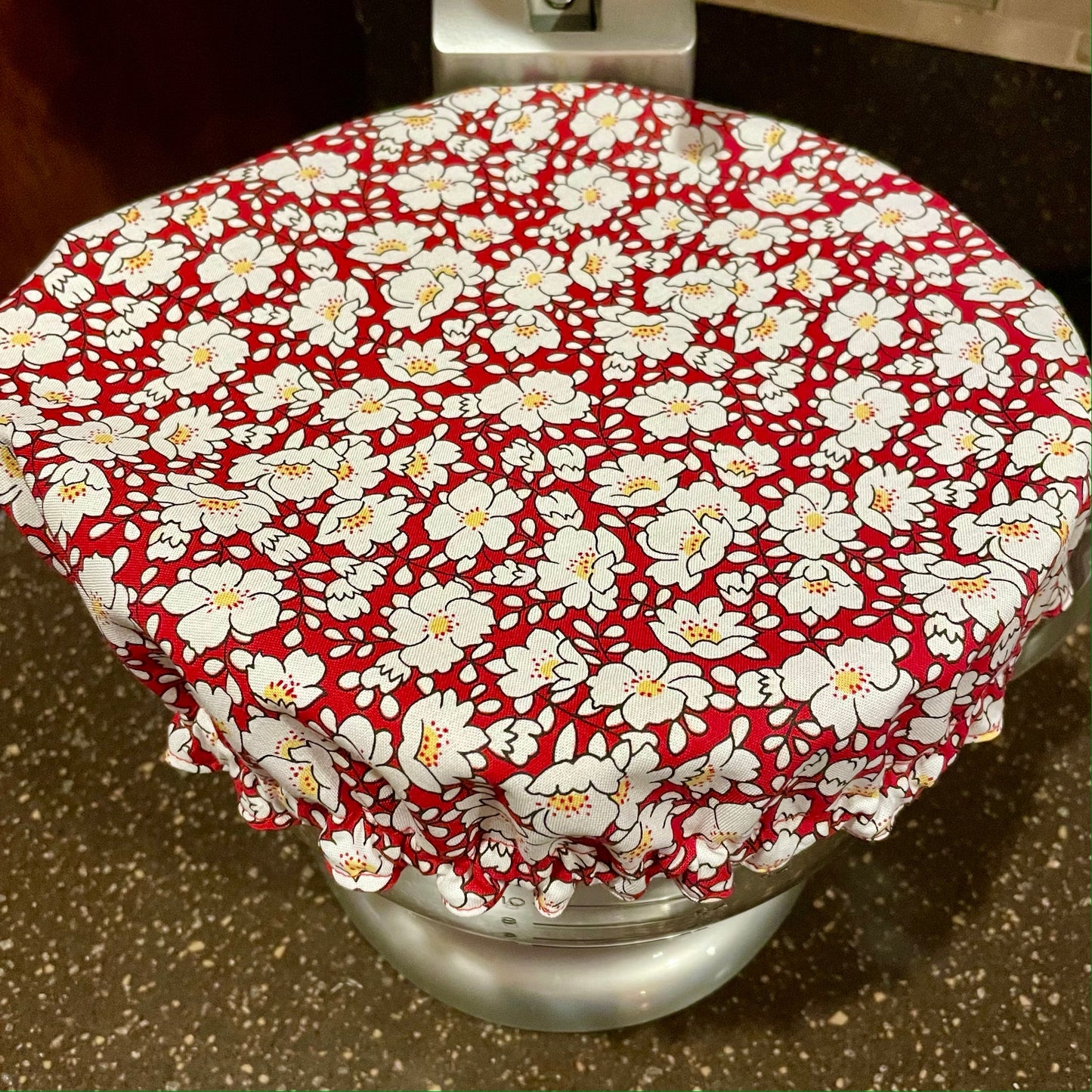 Stand Mixer Bowl Covers - Red and White Floral