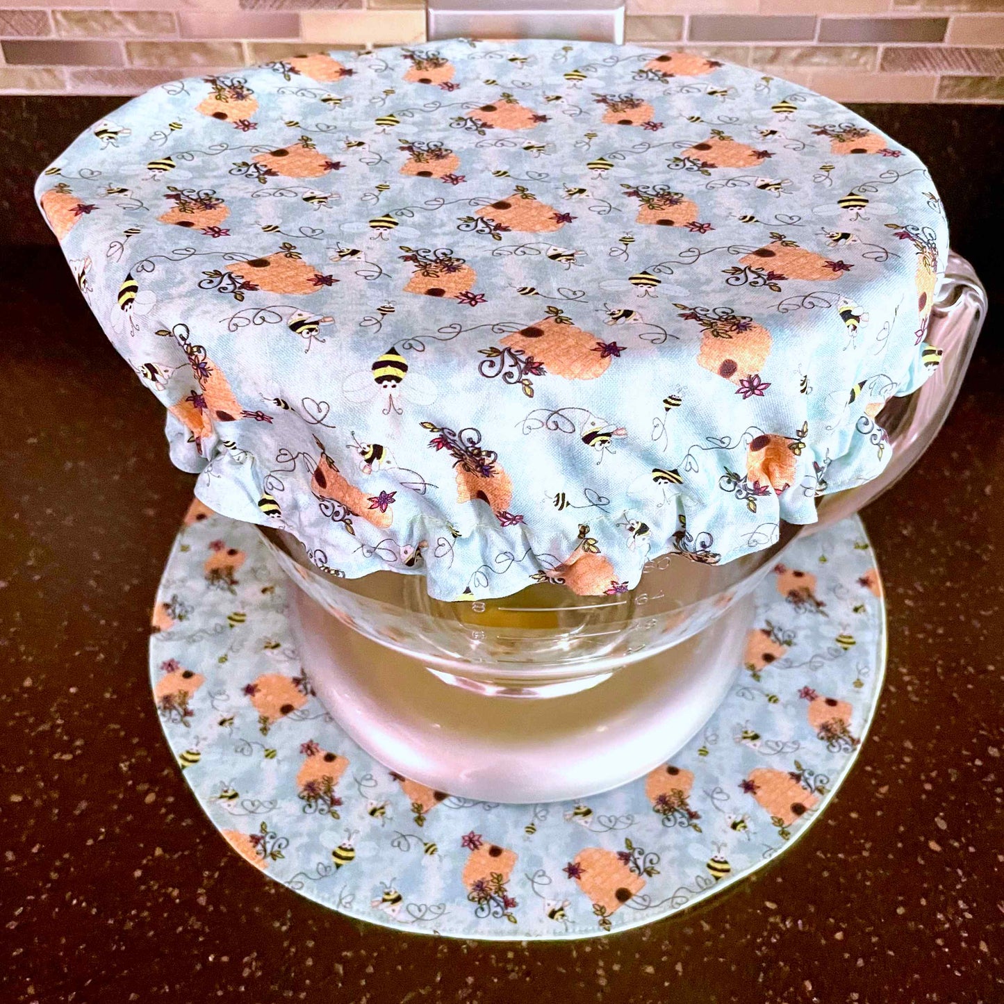 Stand Mixer Bowl Covers - Be Boppin Bees and Beehives Bowl Cover