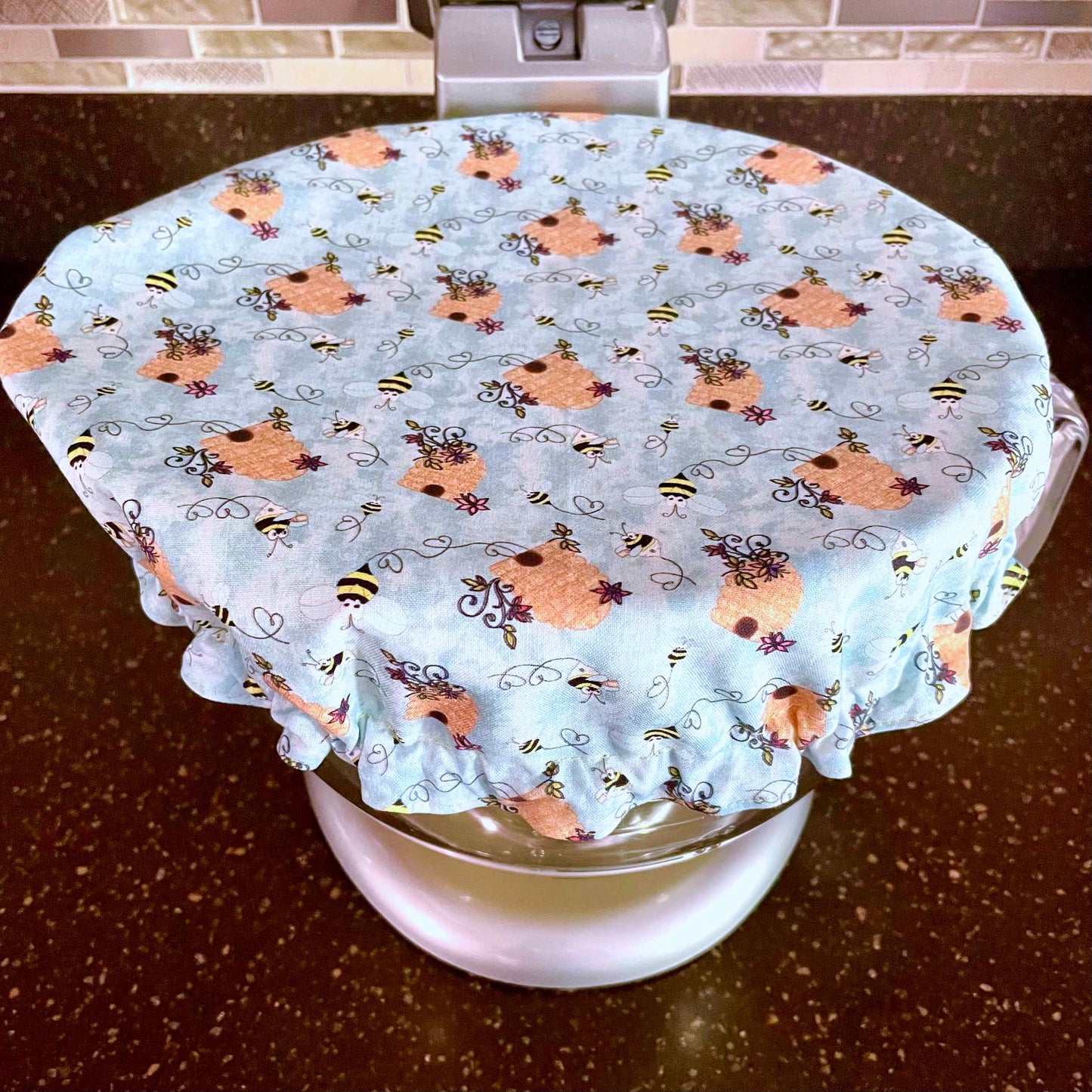 Stand Mixer Bowl Covers - Be Boppin Bees and Beehives Bowl Cover