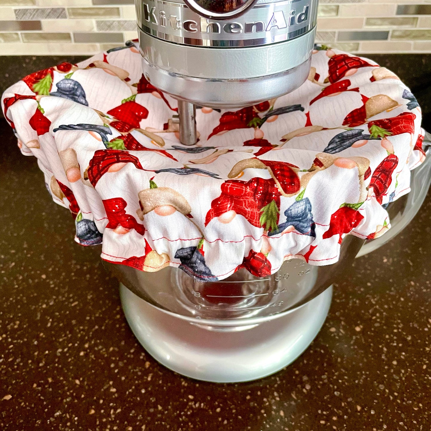 Stand Mixer Bowl Covers - Christmas Gnomes