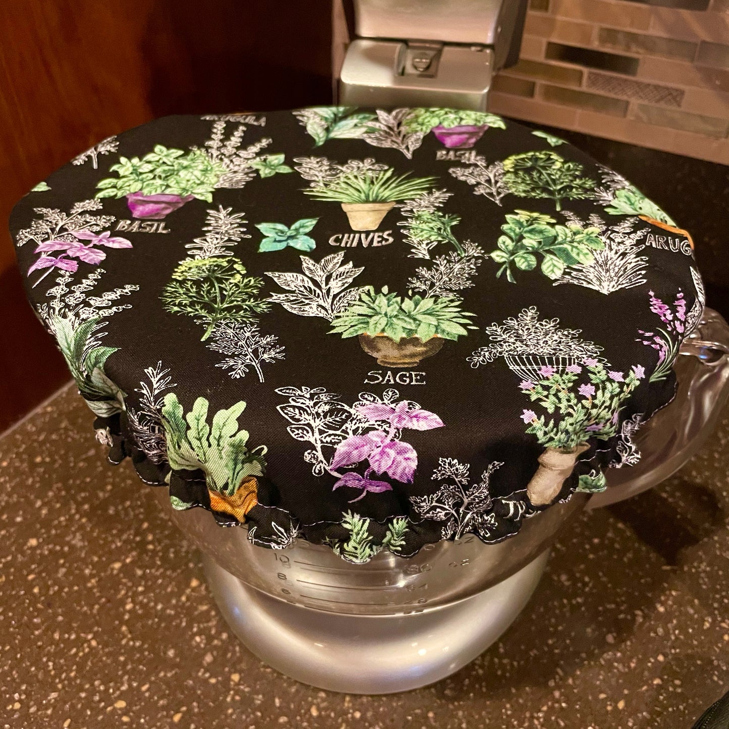 Stand Mixer Bowl Covers - Potted Herbs