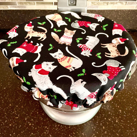 Stand Mixer Bowl Covers - Christmas Cats