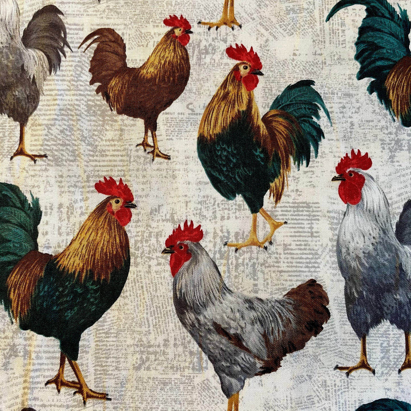 Stand Mixer Slider Mat - Bright Roosters