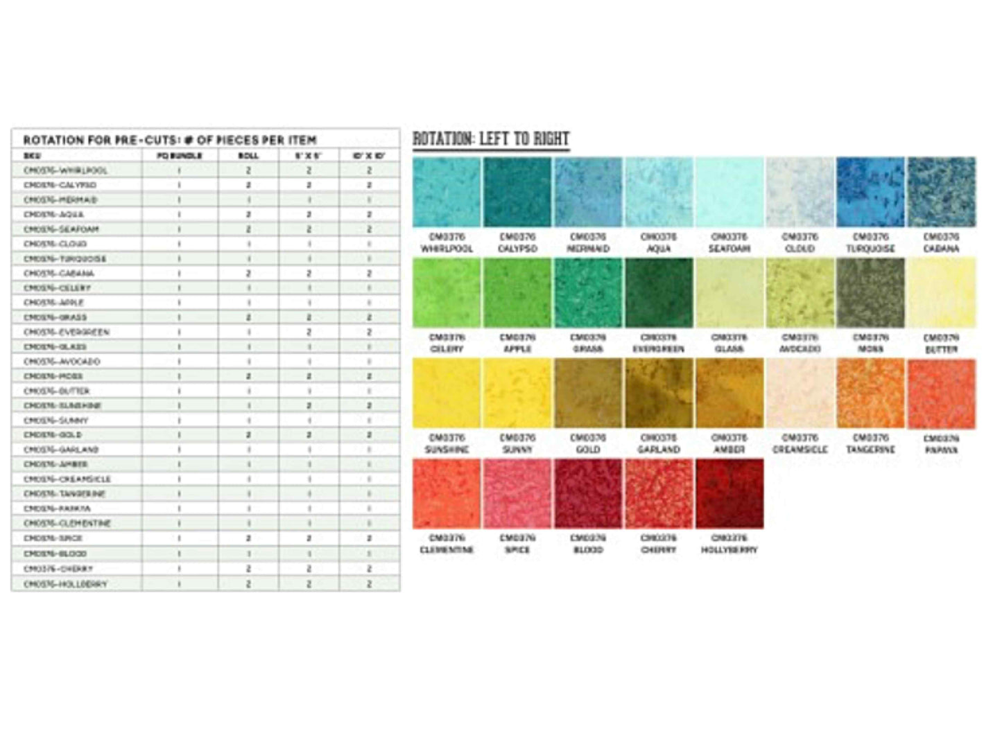 Fairy Frost Crayon Box Charm Pack Color Chart Michael Miller