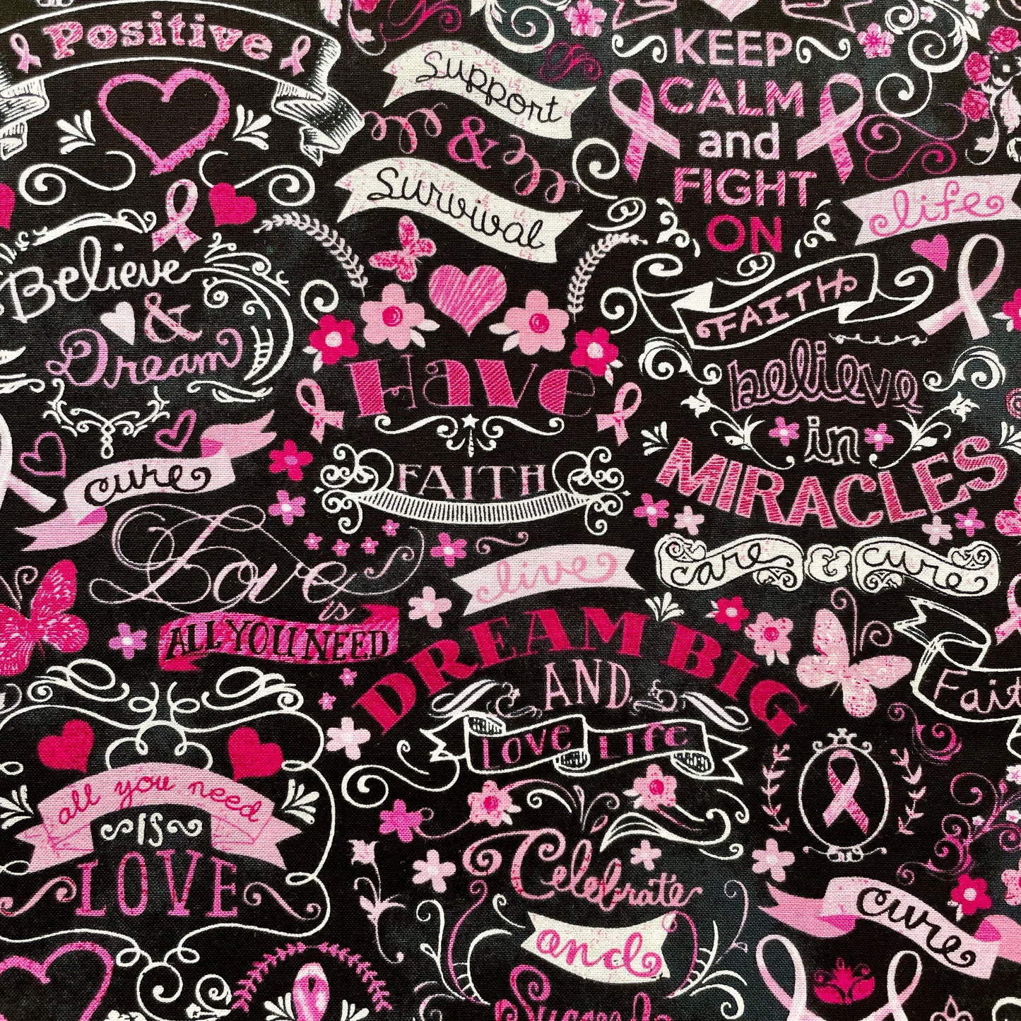 Breast Cancer Awareness Fabric
