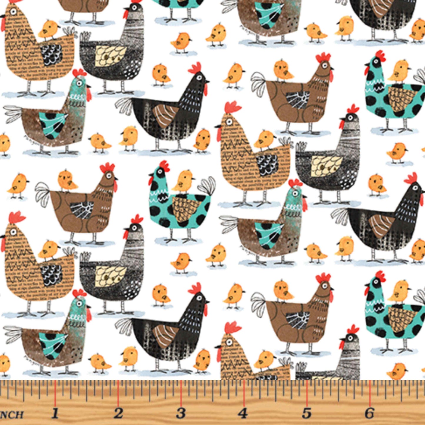 Fabric By The Yard - Hens and Chicks - 09452-09 Benartex - Contempo Studios