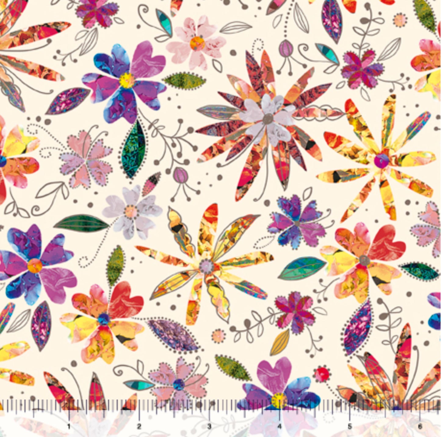 Packed Floral - Prismatic Blooms - 29083-EE - QT Fabrics