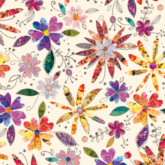 Packed Floral - Prismatic Blooms - 29083-EE - QT Fabrics