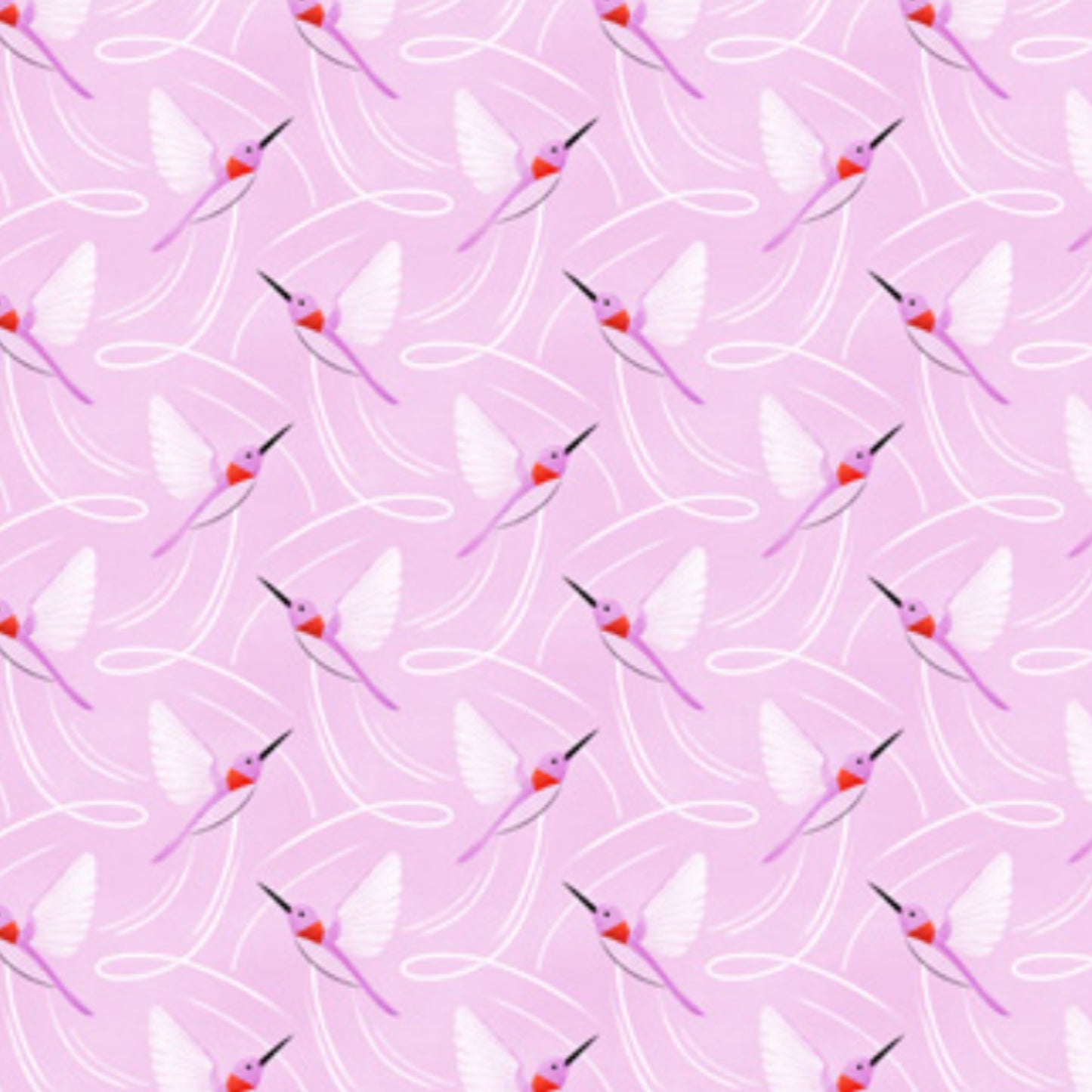 Fabric By The Yard | Hummingbirds | Sunday Collection | Lilac | 314531 | Figo Fabrics