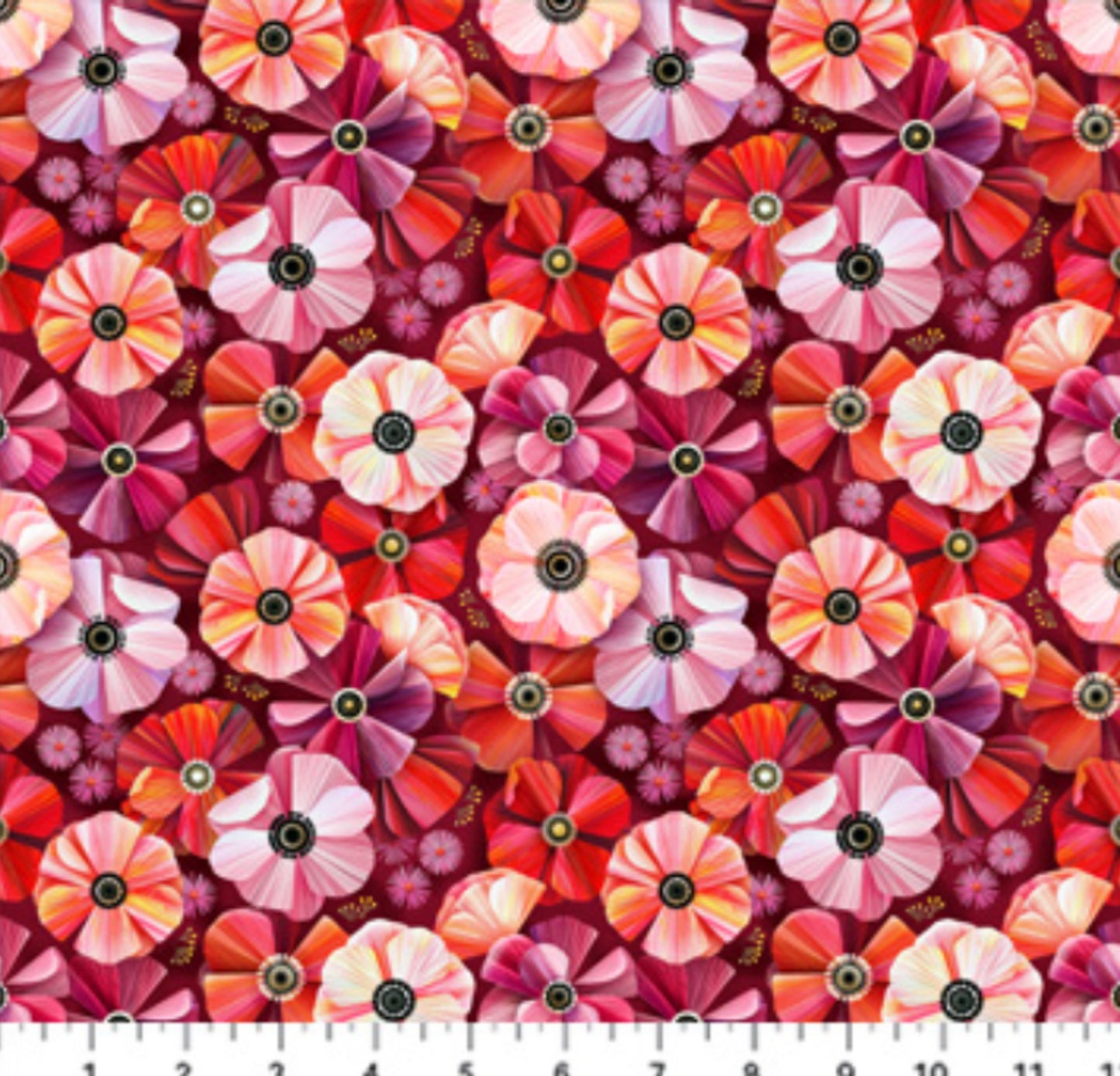 Fabric By The Yard | Poppy Head | Sunday Collection | Figo Fabrics | D90630-26