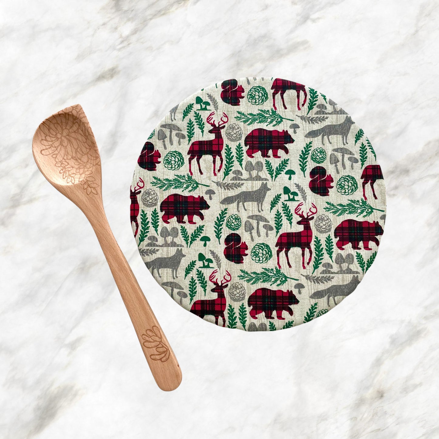Stand Mixer Bowl Covers - Christmas Forest Animals