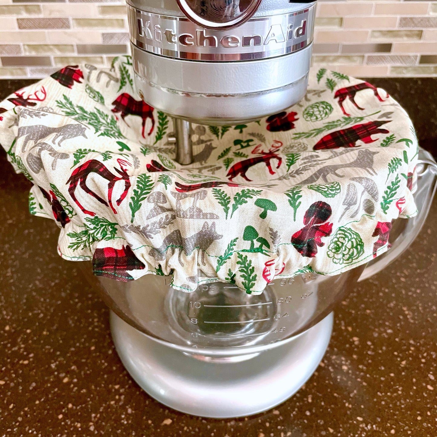 Stand Mixer Bowl Covers - Christmas Forest Animals