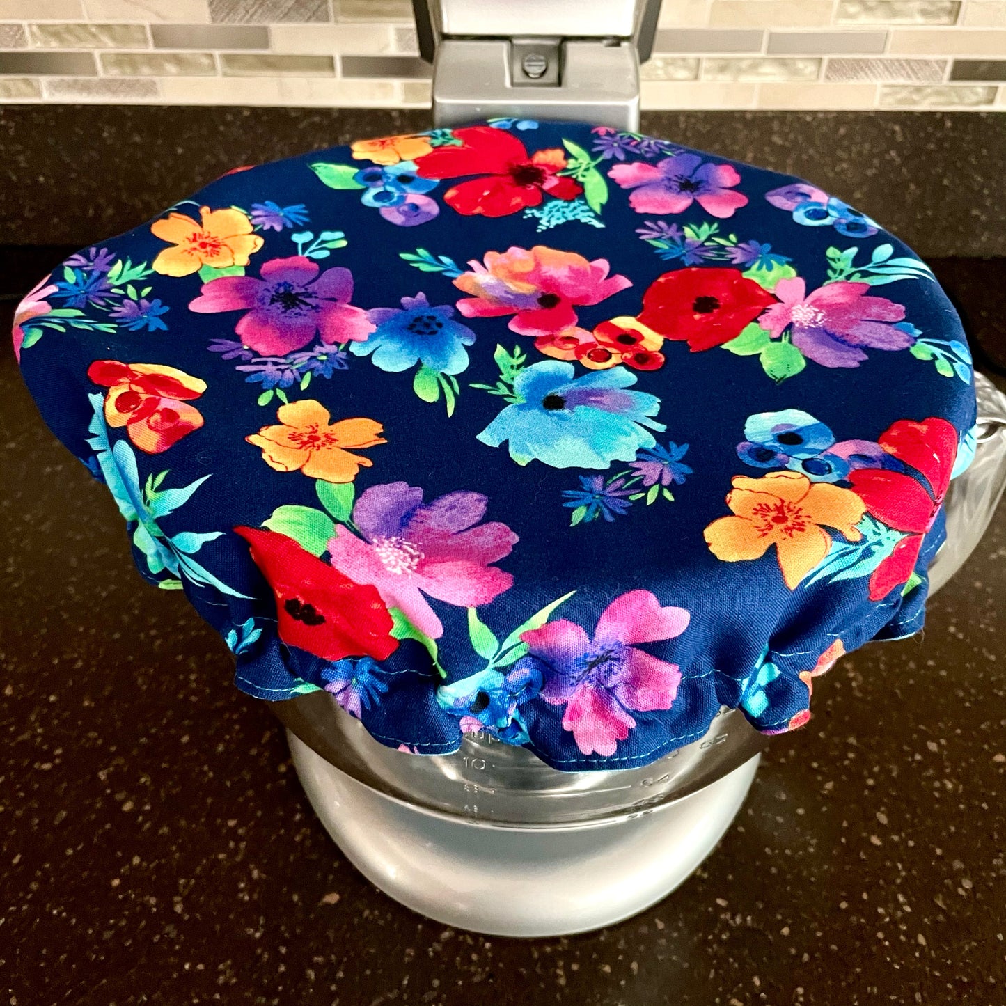 Stand Mixer Bowl Covers - Pioneer Woman Style Blue Floral