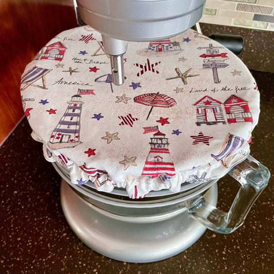 Stand Mixer Bowl Covers - Patriotic Beach