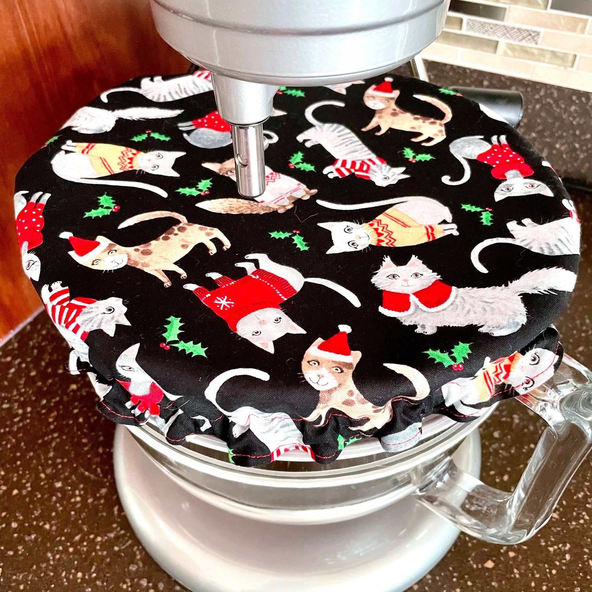 Christmas Cats Mixer Bowl Cover KitchenAid 6qt Bowl