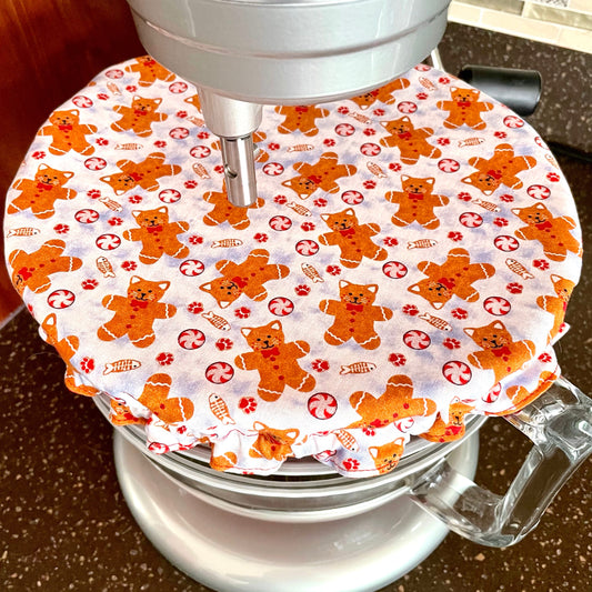 Gingerbread Cats KitchenAid Mixer Bowl Cover 6qt