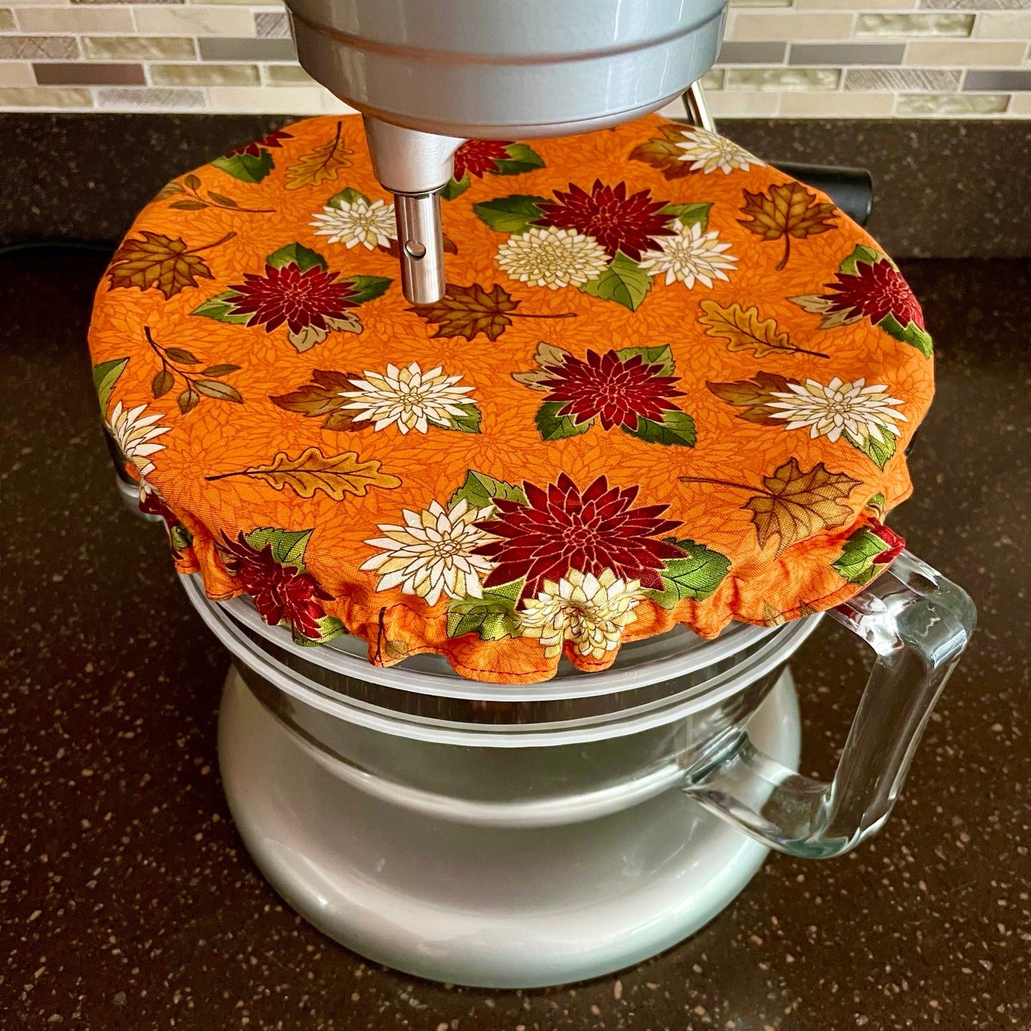 Stand Mixer Bowl Covers - Orange Fall Floral
