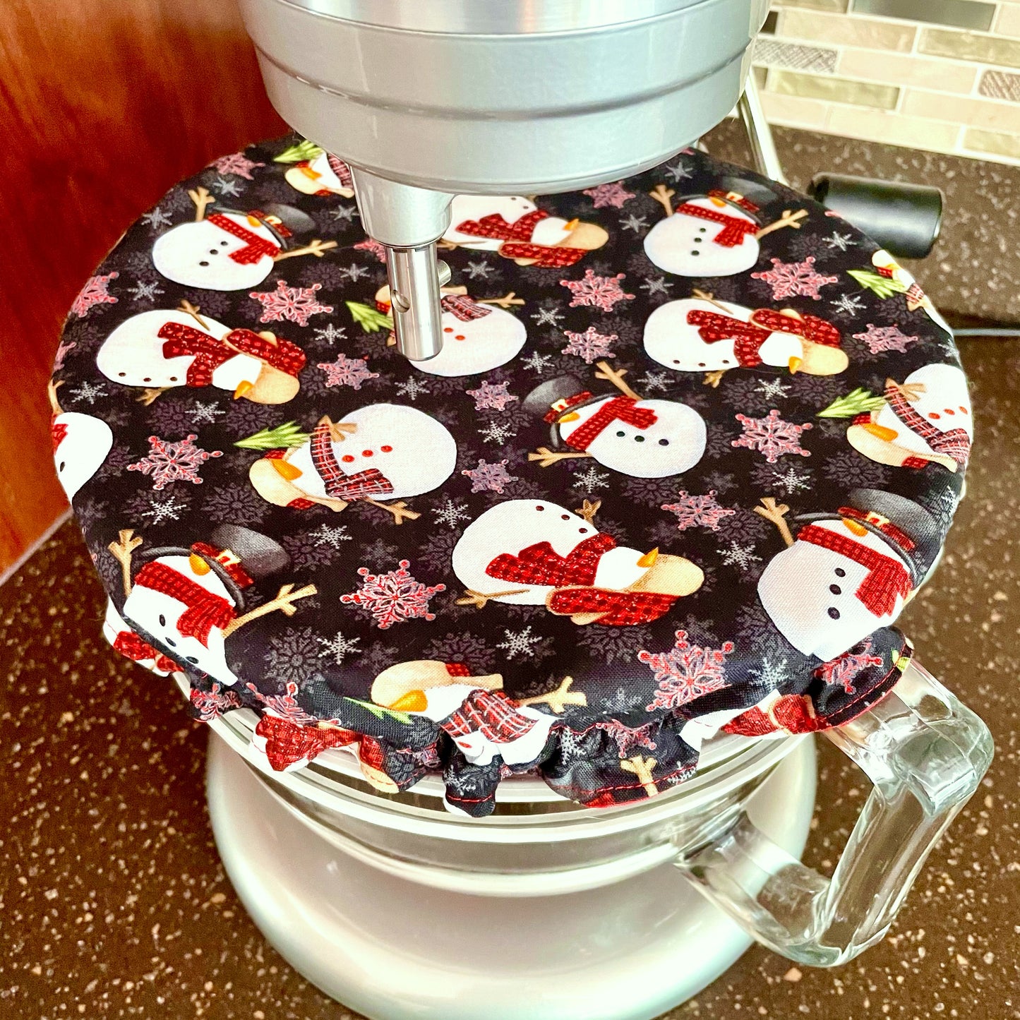 Stand Mixer Bowl Covers - Christmas Snowmen