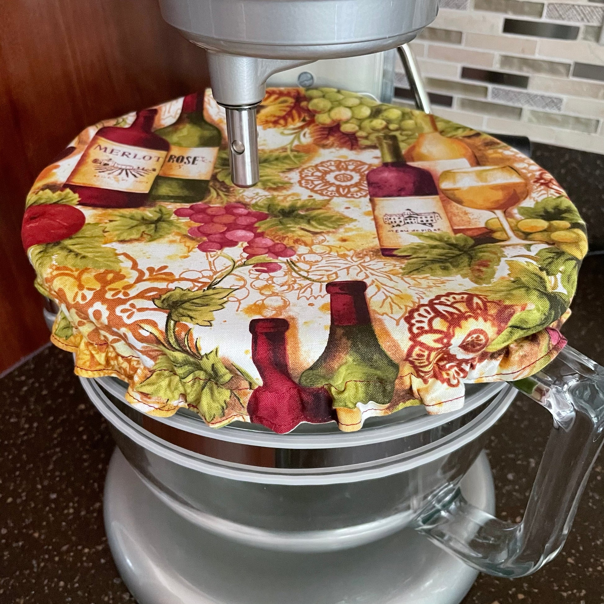 Stand Mixer Bowl Covers Wine and Grapes – Dalisay Design Fabrics