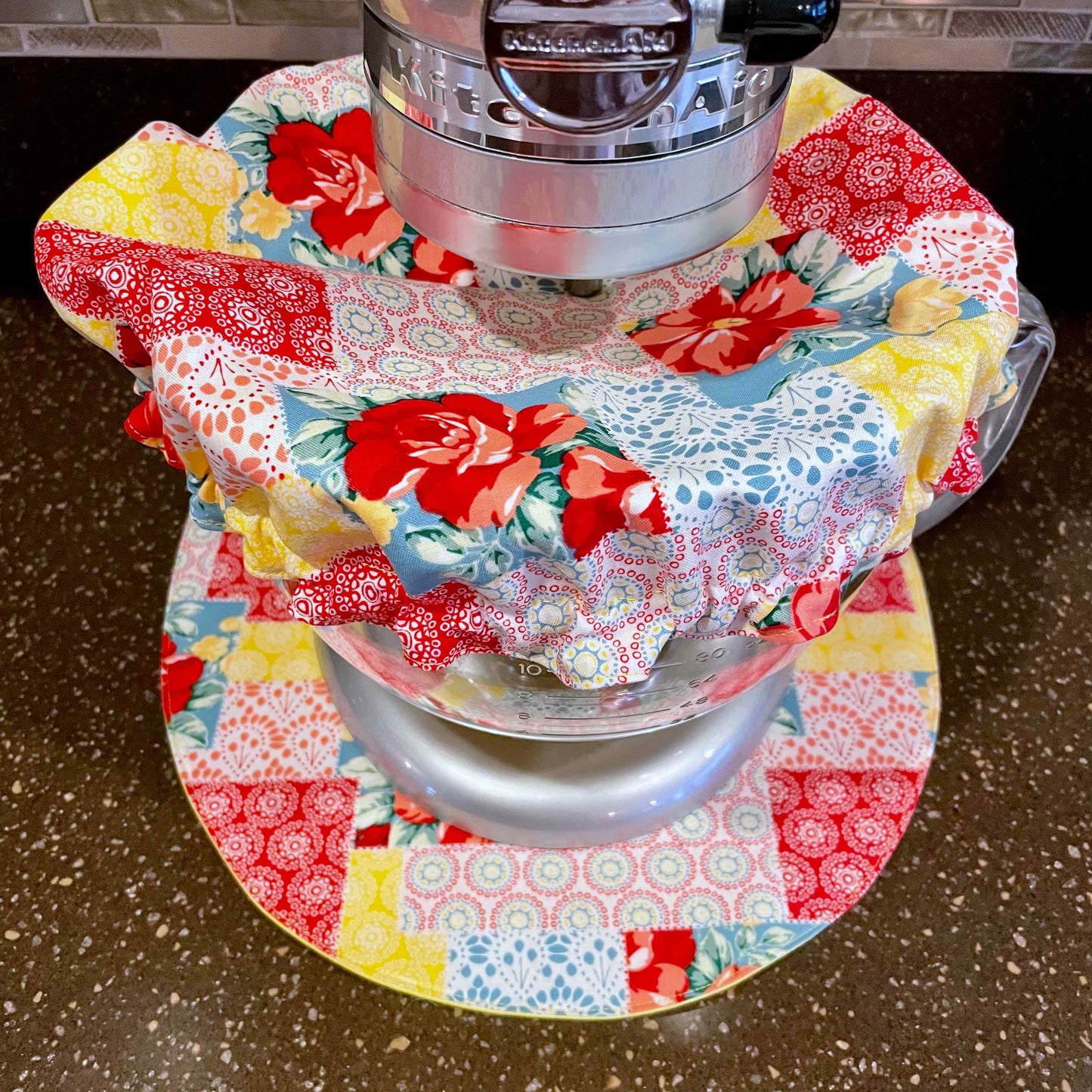 Stand Mixer Bowl Covers - Pioneer Woman Sweet Rose Patchwork