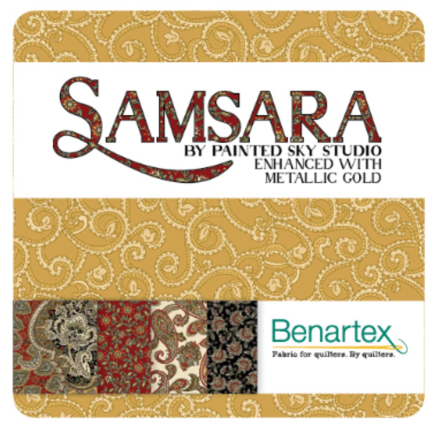 Samsara Strip-pies -Painted Sky Studios - 40 Pc. Jelly Roll - Benartex - STSAMPK