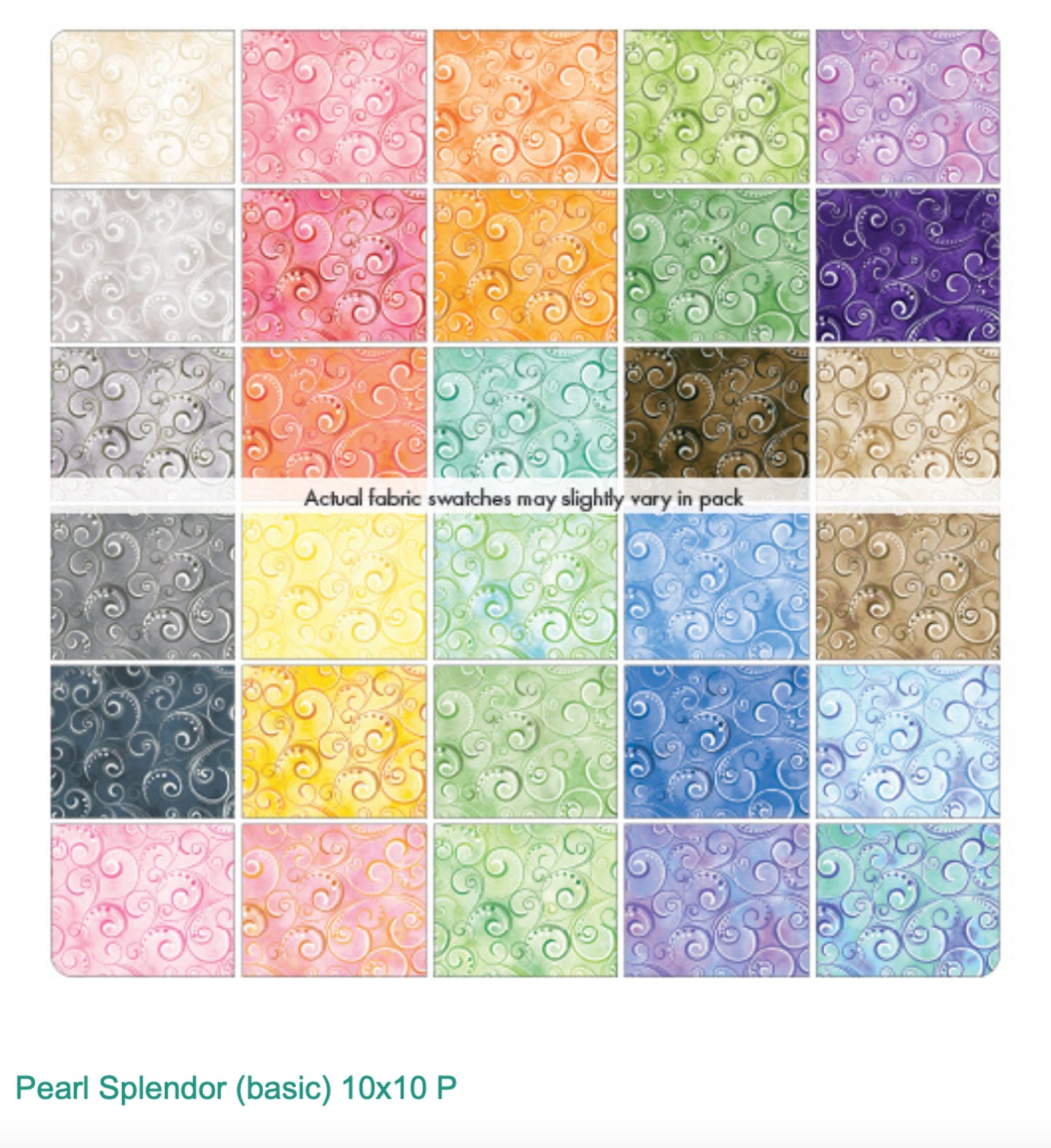 Pearl Splendor 10 in Layer Cake | Pearl Splendor 42 Piece Benartex |  Pearl Splendor PSP10PK