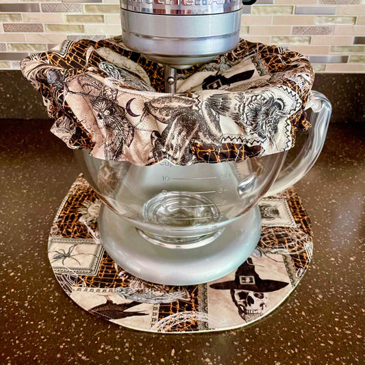 Stand Mixer Bowl Covers -  Goth Decor Fabric Bowl Cover