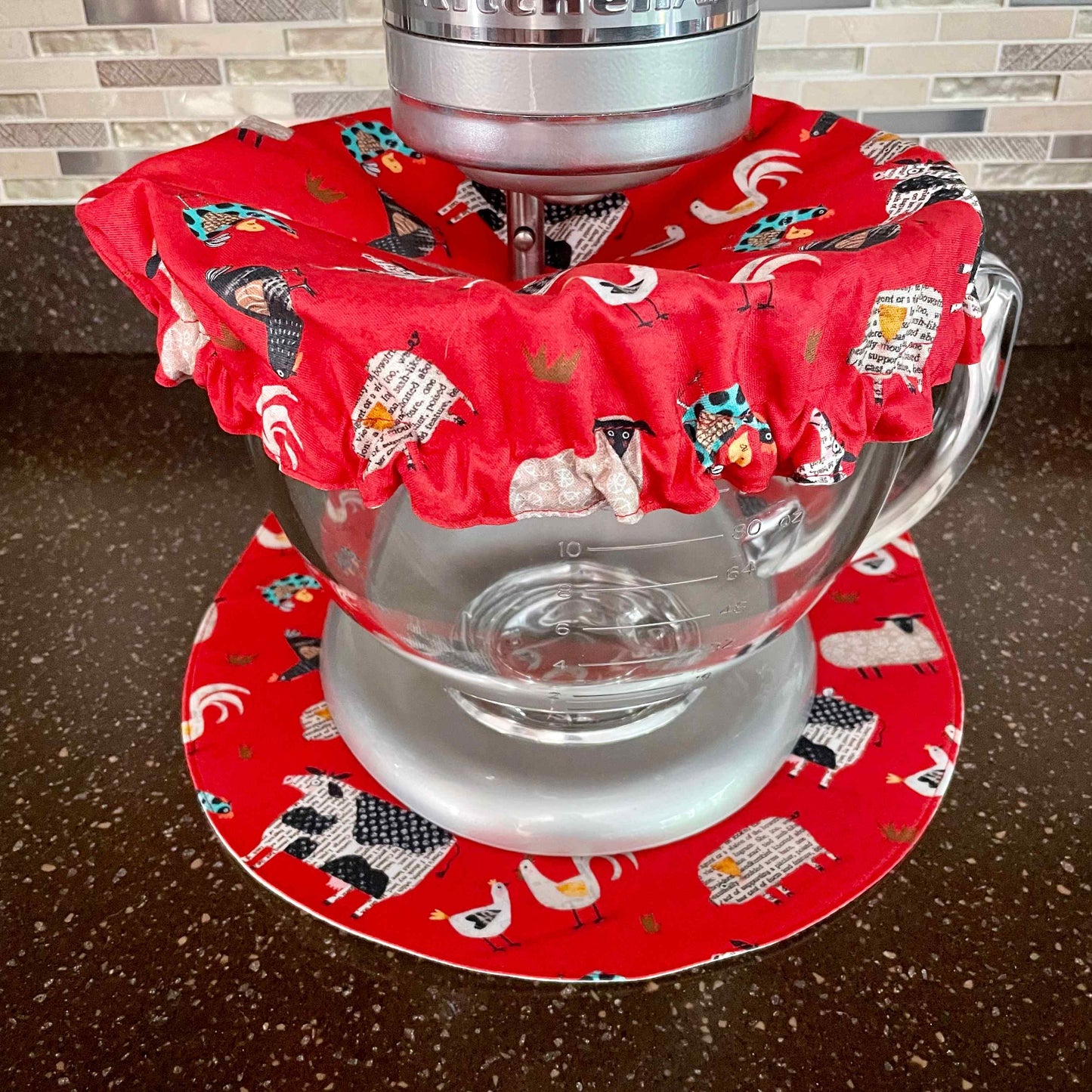 Stand Mixer Bowl Covers -  On The Farm Fabric Bowl Cover