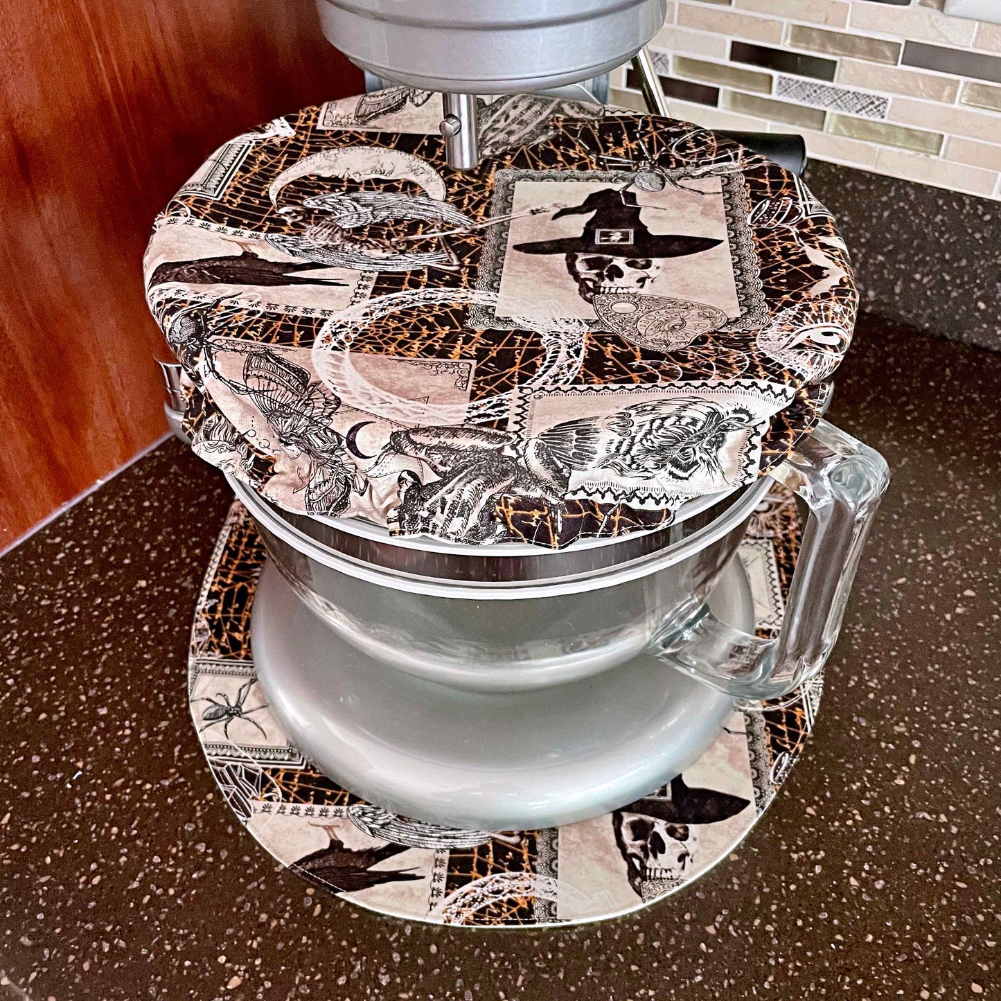 Stand Mixer Bowl Covers -  Goth Decor Fabric Bowl Cover