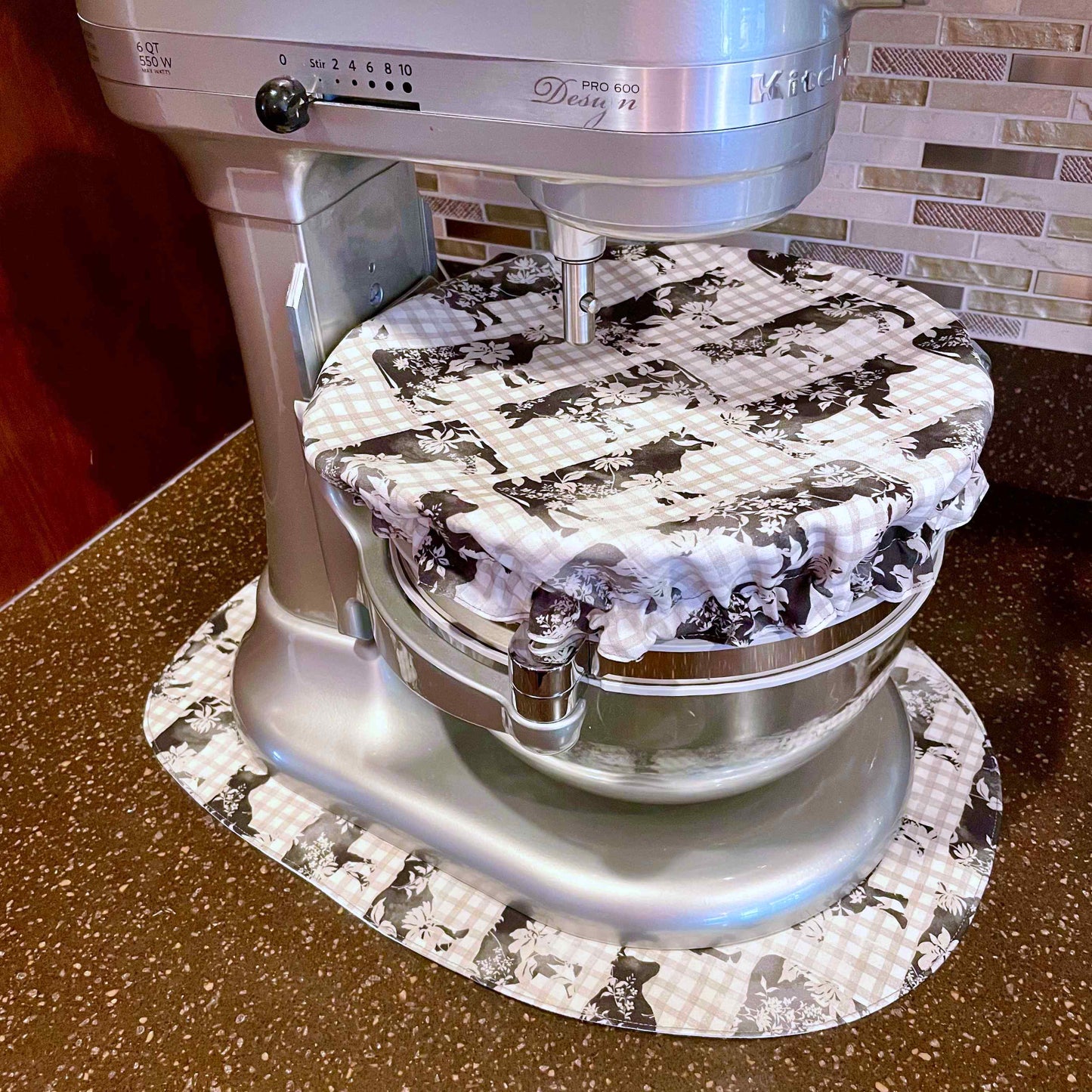 Stand Mixer Bowl Covers - Floral Cows