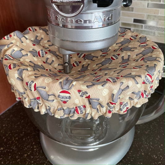 Stand Mixer Bowl Covers - Sock Monkeys