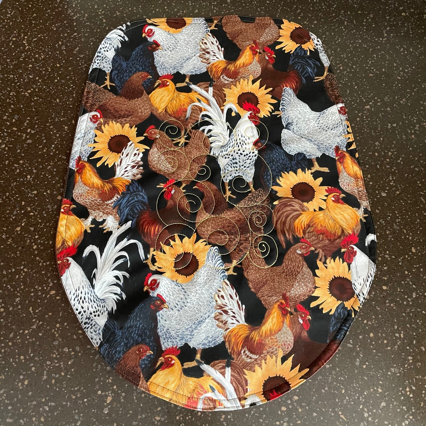 Roosters and Sunflowers Stand Mixer Slider Mat
