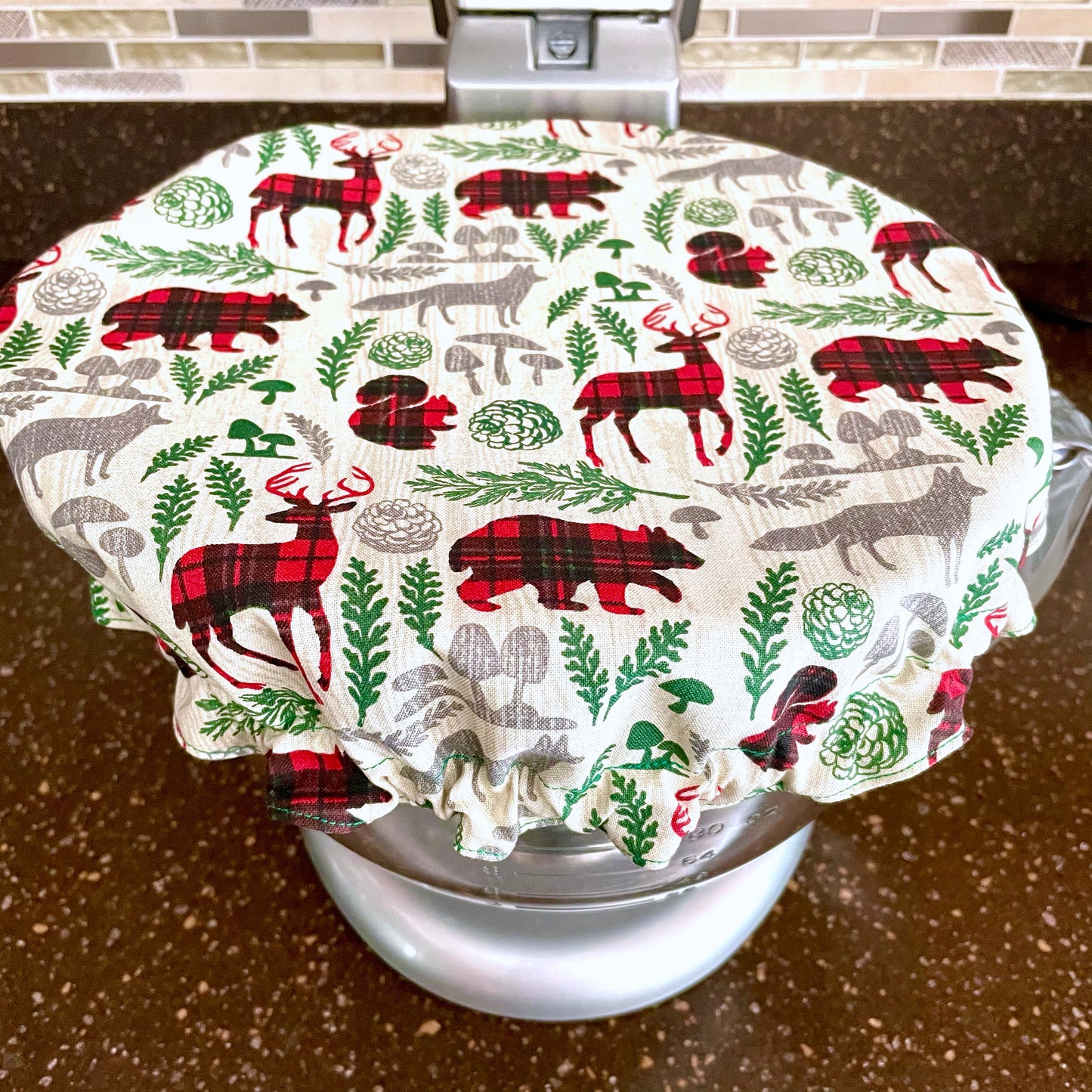 Stand Mixer Bowl Covers - Christmas Forest Animals