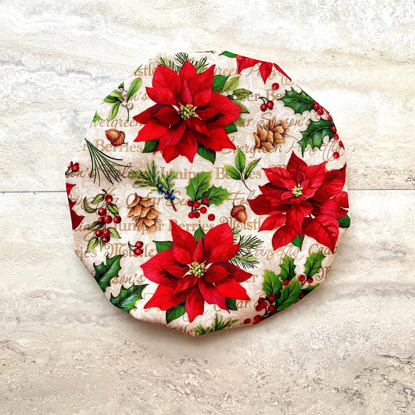 Stand Mixer Bowl Covers - Christmas Poinsettia