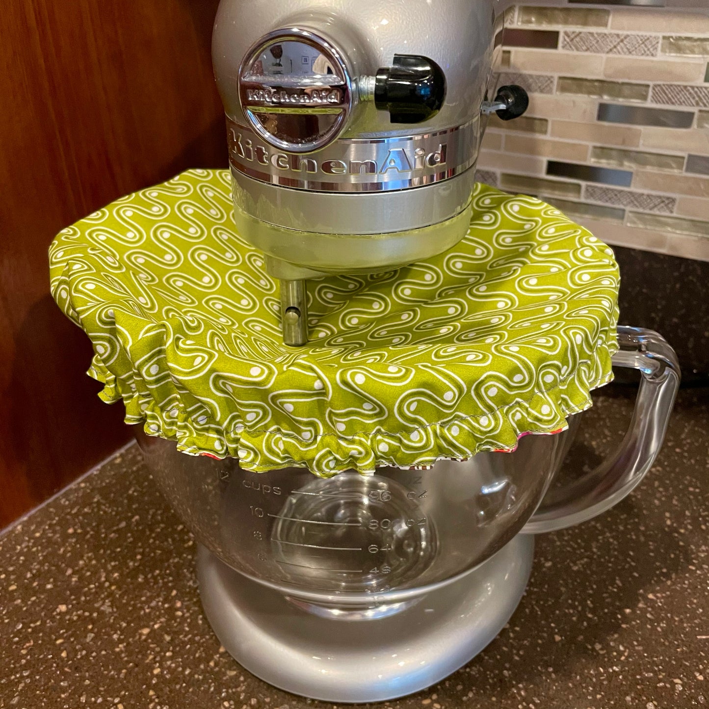 Stand Mixer Bowl Covers - Tropical Green Geometric